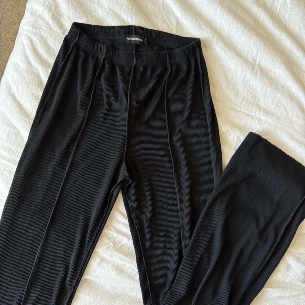 PLT Black Ribbed Pants